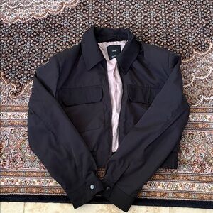 Mango Black Collared Jacket